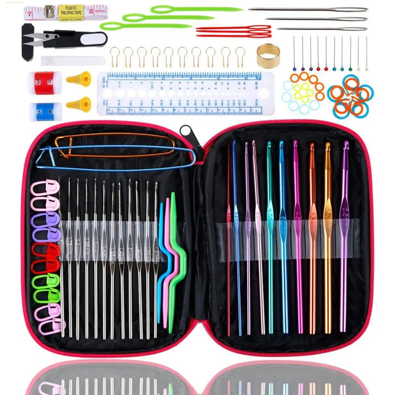 Crochet Tool Set, Hooks & Needlecraft Accessories for Handmade Yarn Crafts