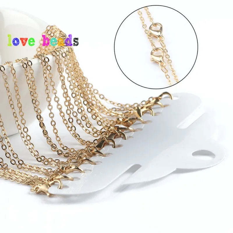 Necklace Chains Metal Open Links with Lobster Clasps DIY Jewelry Making