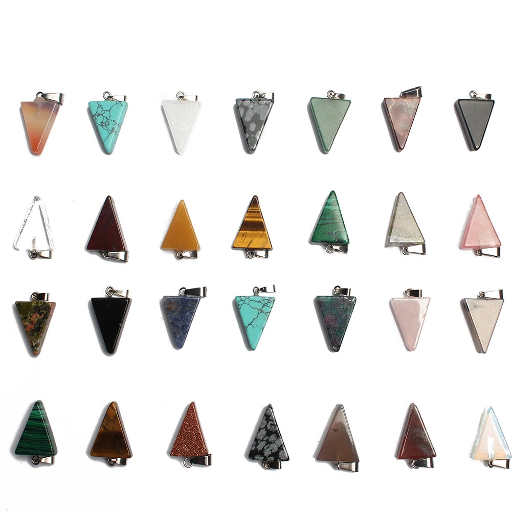 Stone Pendants Water-Drop Mixed Style Charms DIY Jewelry Making Craft Supplies