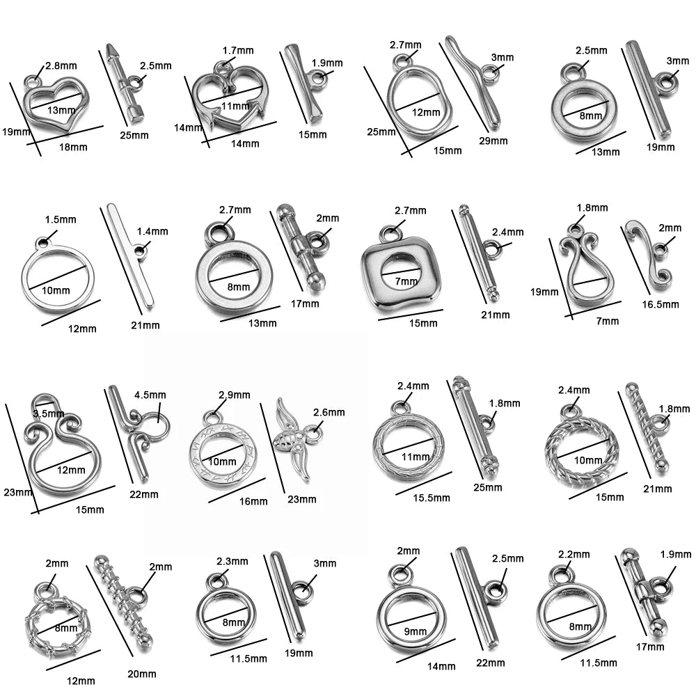 Toggle Clasps Stainless Steel OT Bracelet Connectors DIY Jewelry Making
