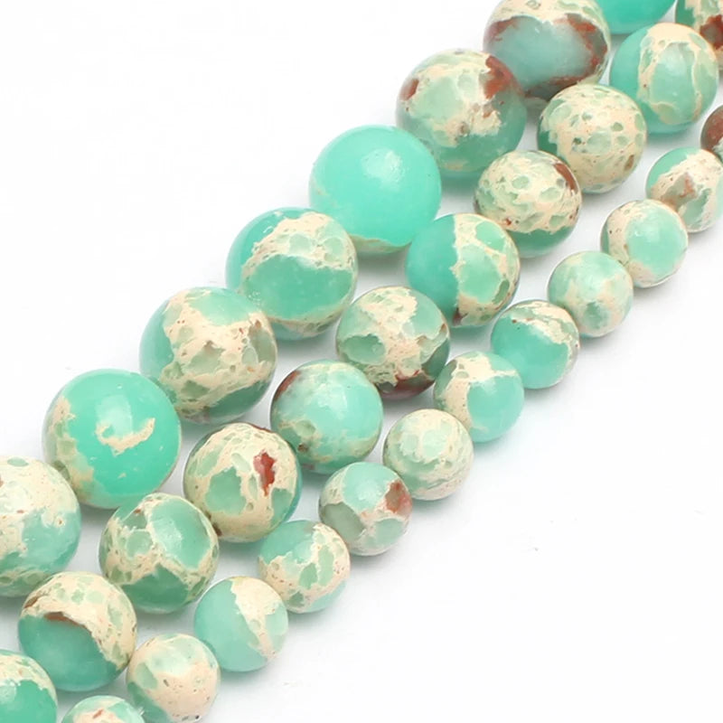 Stone Beads Round Turquoise Howlite Jasper Styles for DIY Jewelry Making