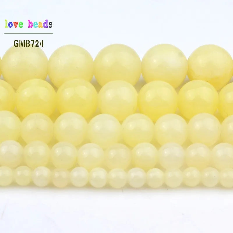 Beads Lemon Yellow Jades-Style Bracelets Women for DIY Jewelry Making