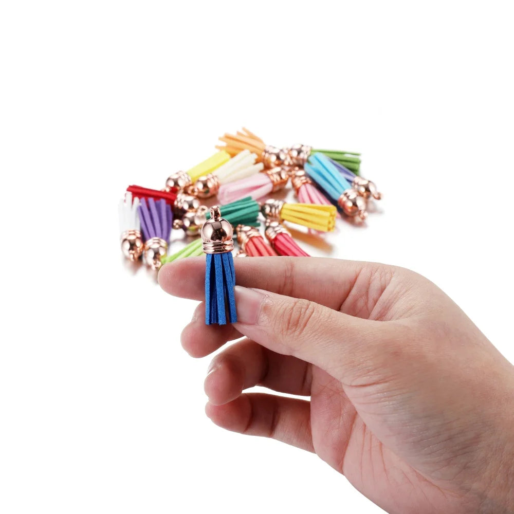Keychain Findings Leather Tassel Fringe Strap Fiber Fringe Suede Craft Supplies