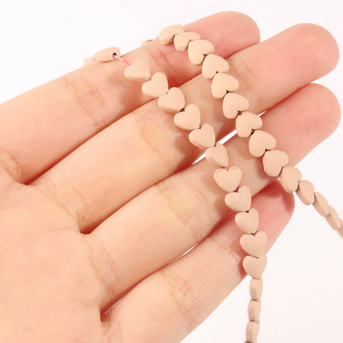 Stone Beads Rubber Heart Shape Multicolor Hematite Round Bracelet Craft Beads