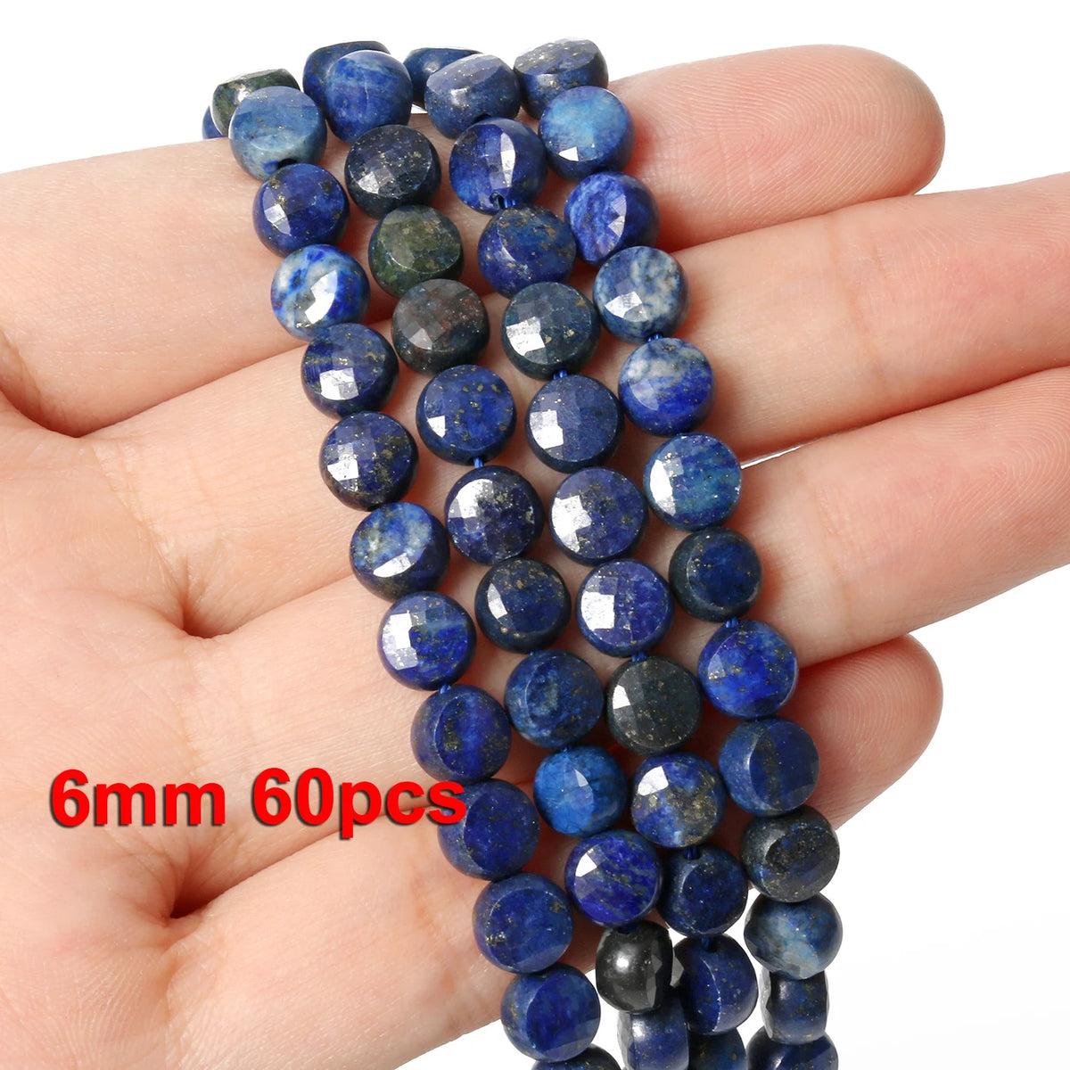 Stone Beads Faceted Blue Lapis Lazuli-Style Rondelle for DIY Jewelry Making