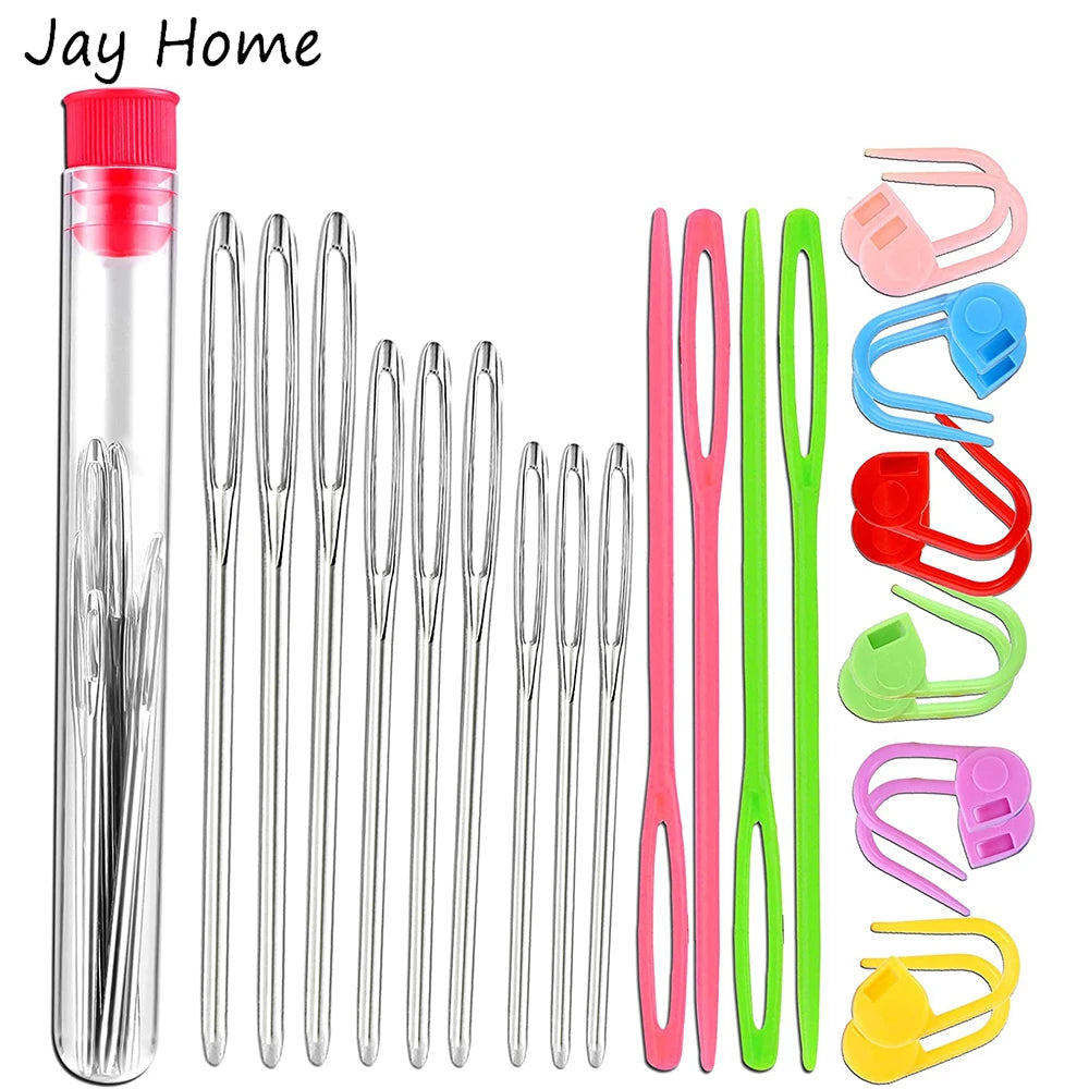 Needlecraft Tool Set, Blunt Yarn Needles, Weaving Needles & Stitch Markers