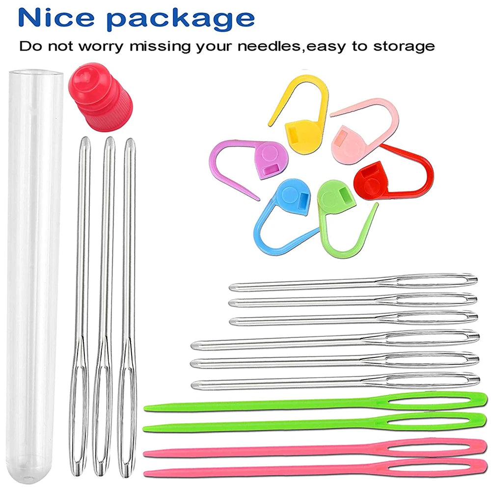 Needlecraft Tool Set, Blunt Yarn Needles, Weaving Needles & Stitch Markers