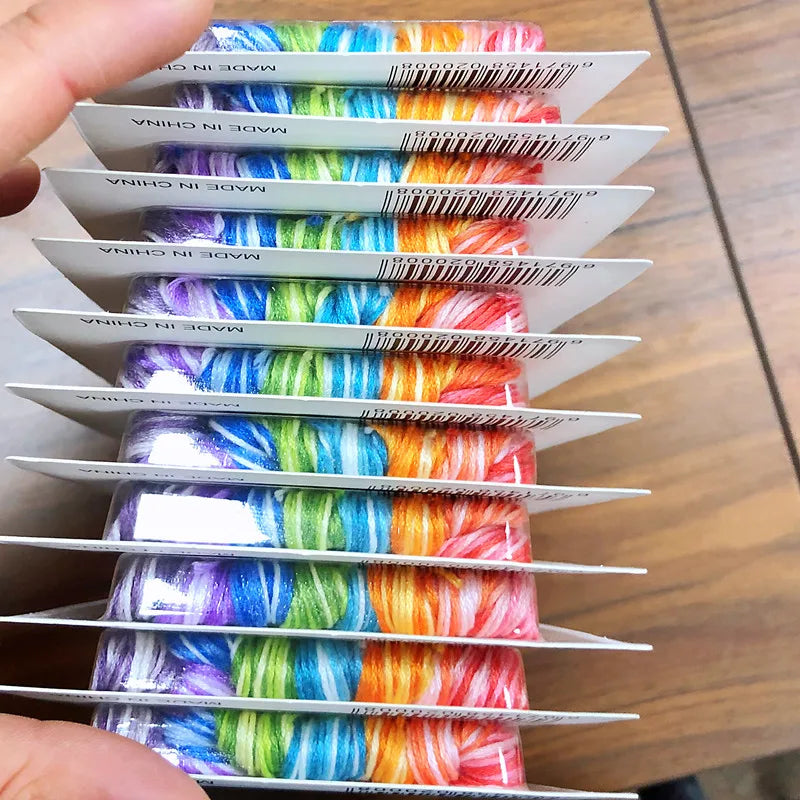 Embroidery Floss, Variegated Colors for Cross-Stitch & Handmade Bracelets