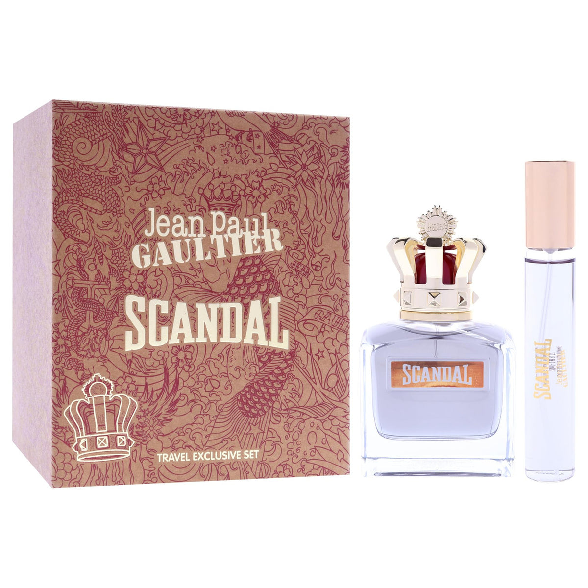Jean Paul Gaultier Scandal 2 Pcs Set For Men: 3.4 Eau De Toilette Spray + 0.68 Eau De Toilette Spray.