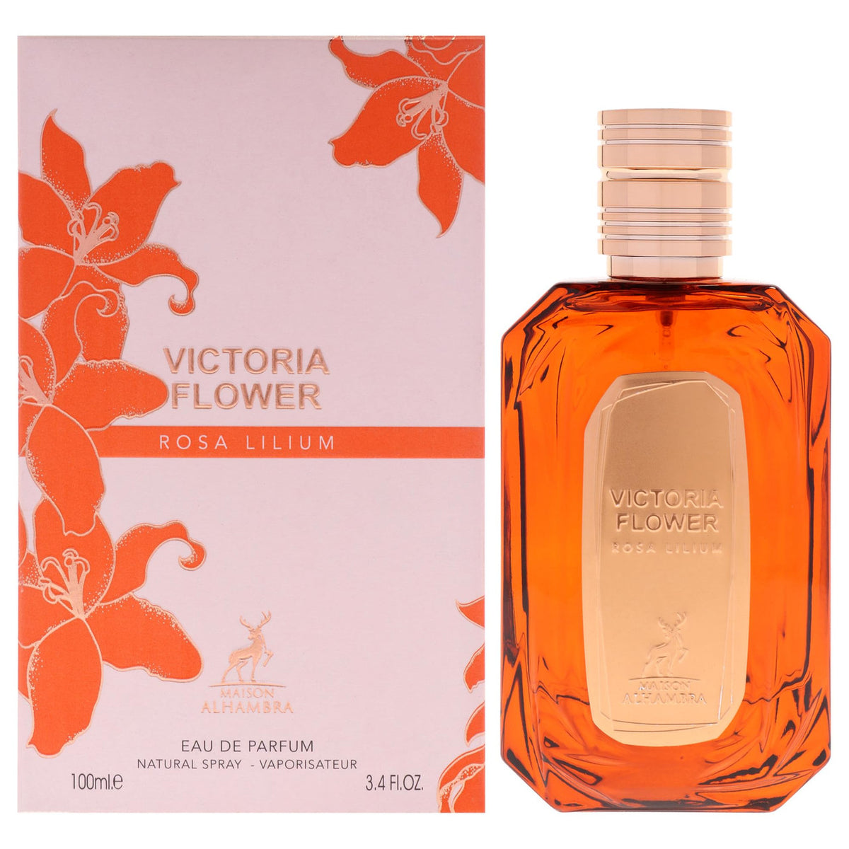 Alhambra Victoria Flower Rosa Lilium 3.4 Eau De Parfum Spray For Women