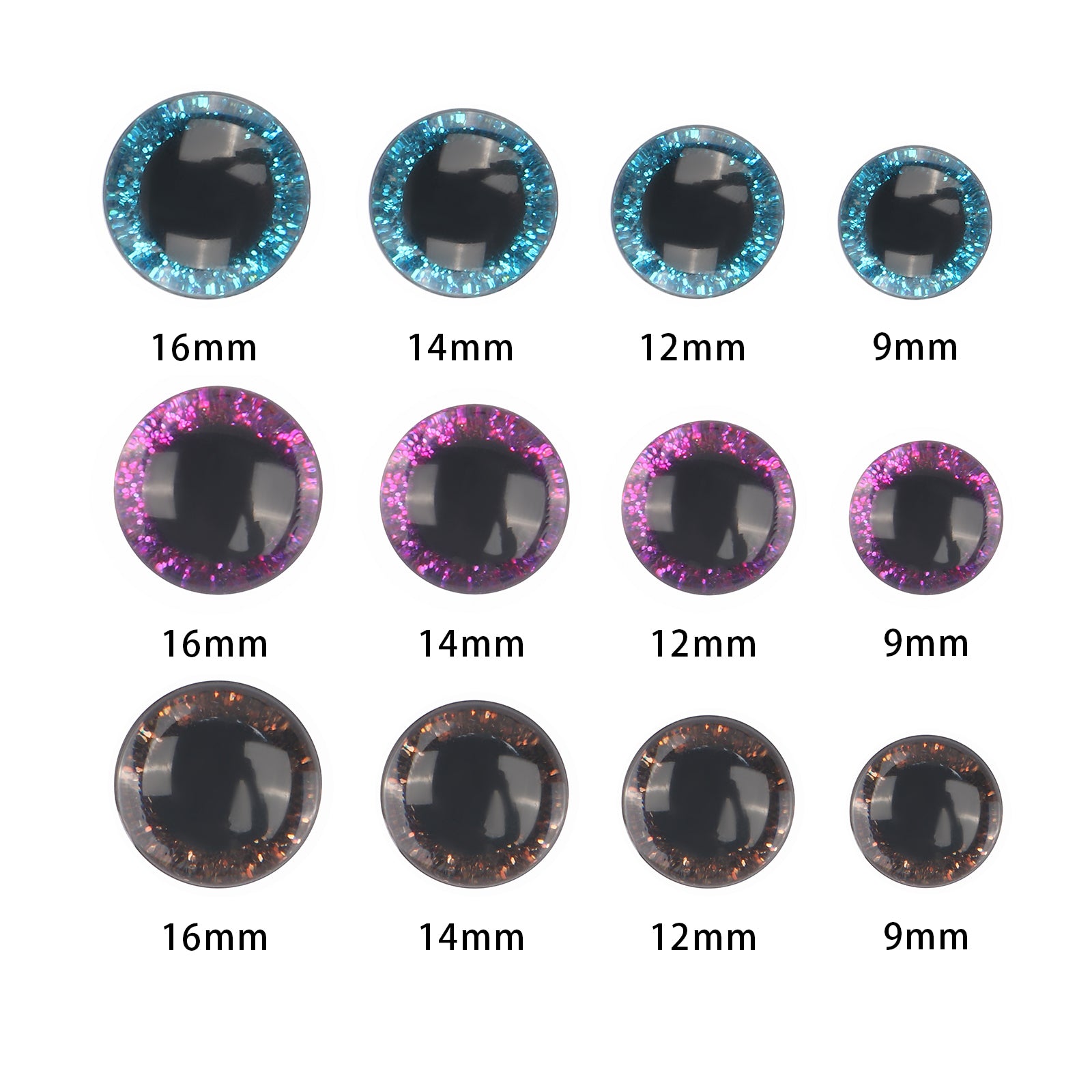 20Sets Plastic Multicolor Eye Sequins Doll Making Safety Eyes Craft Supply