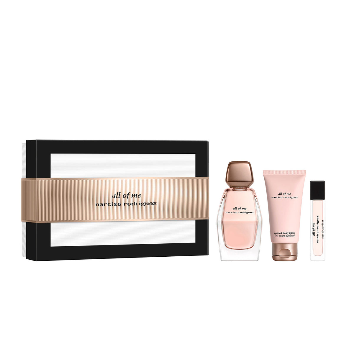 Narciso Rodriguez All Of Me 3 Pcs Set For Women: 3 Oz Eau De Parfum Spray + 0.33 Eau De Parfum Spray + 1.6 Body Lotion
