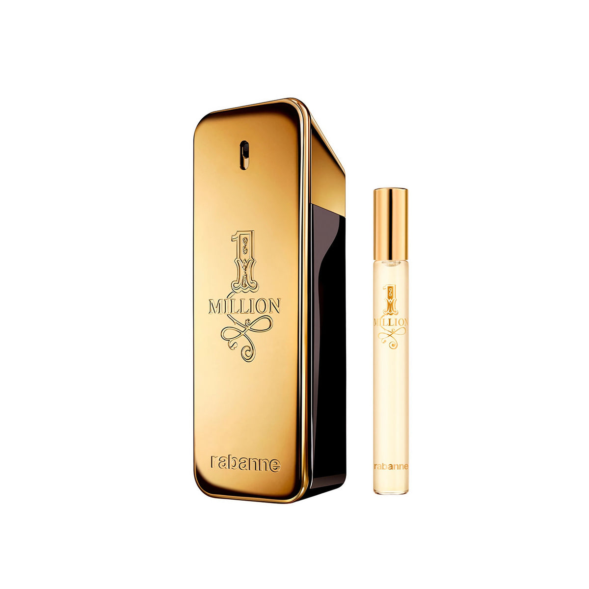 Paco Rabanne One Million 2 Pcs Set For Men: 6.8 Eau De Toilette Spray + 0.34 Eau De Toilette Spray..