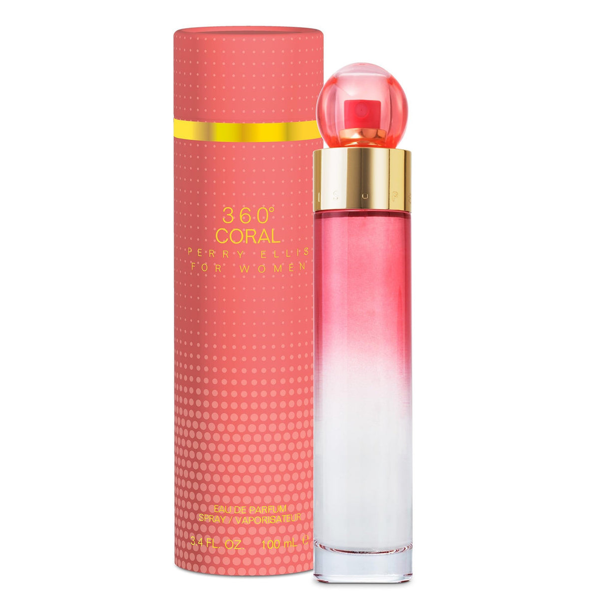 Perry Ellis 360 Coral Eau de Parfum 3.4 oz Women's Fragrance Spray
