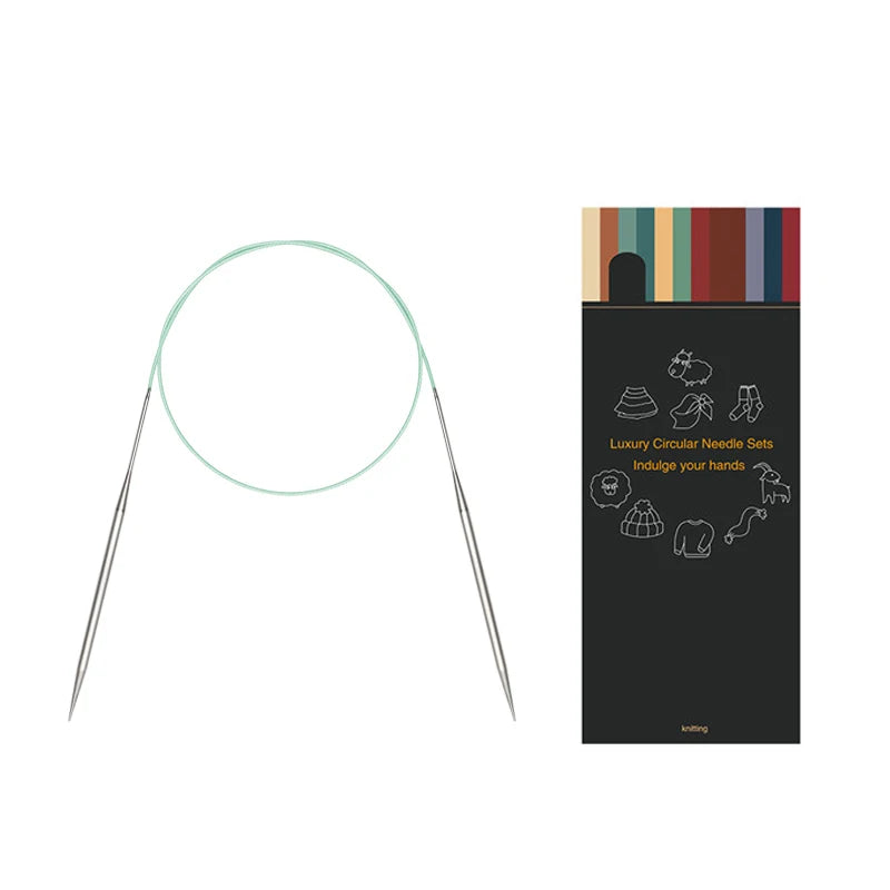 Knitting Needles, LOOEN Stainless Steel Circular for Scarves & Sweaters