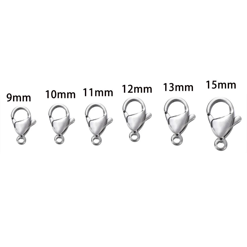 Lobster Clasps Stainless Steel Necklace Connectors DIY Jewelry Making