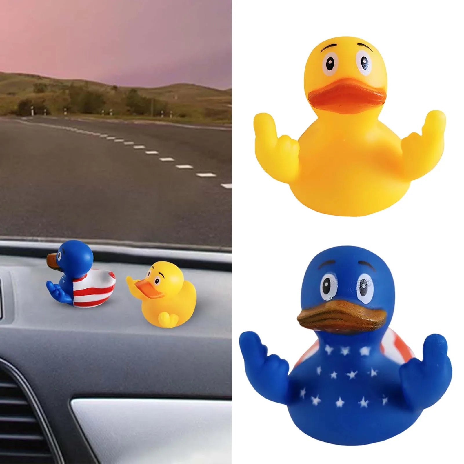 Middle Finger Duck Car Decoration Car Dashboard Ornament Decoration