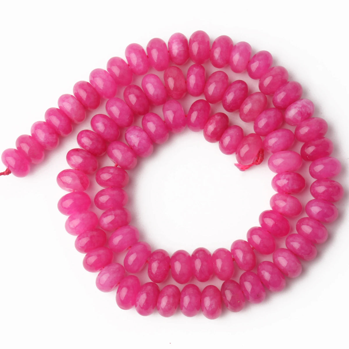 Stone Beads Rondelle Yellow Green Jade-Style for DIY Jewelry Making Craft Beads