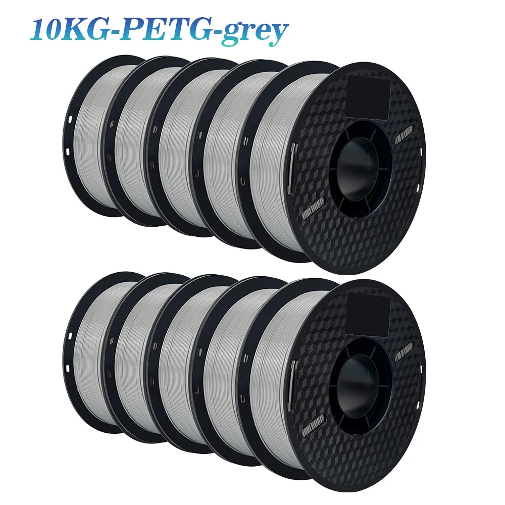 3D Printer Filament PLA & PETG 10KG 10 Rolls 1.75mm Mixed Colors KINGROON
