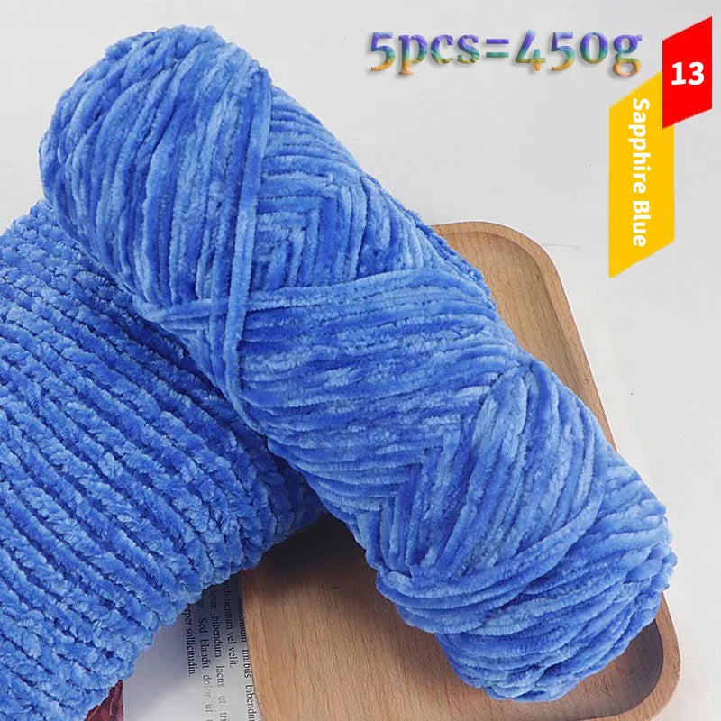 Yarn, Fine Chenille for Sweaters, Scarves, Hats, Rugs & Cushion Crafts