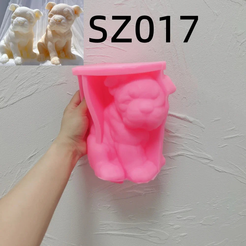 Dog Breed Candle Mold, 11 Styles — Puppy Silicone Mold, Soy Wax & Resin