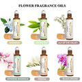EUQEE 6PCS Flower Series Fragrance Oil Set -10ml Japanese Magnolia Black Orchid Gardenia Green Tea Freesia Lily of the valley
