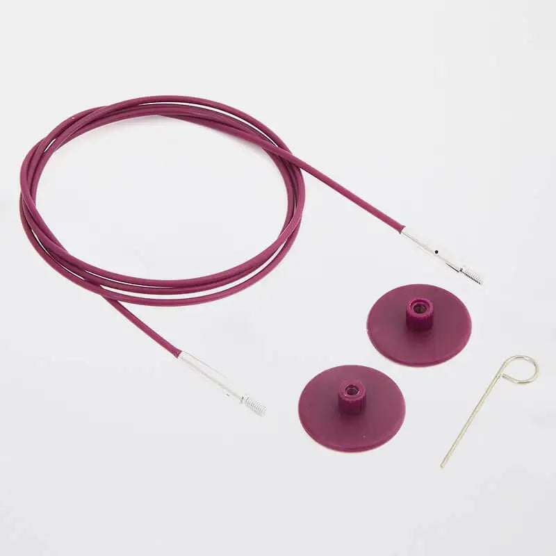 Knitting Needle Cable, KnitPro Purple for Interchangeable Circular Needles