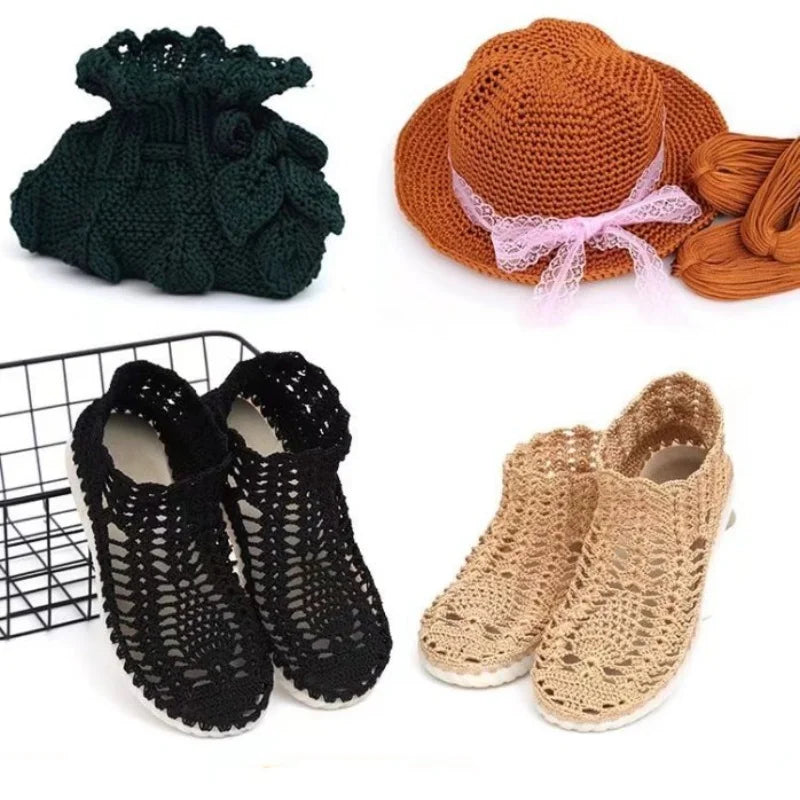 Yarn, Hollow Cord for Hand Crochet Summer Hats, Bags & Cushion Projects