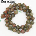 Stone Beads Unakite-Style Heart Drop Cube Shapes for DIY Jewelry Making