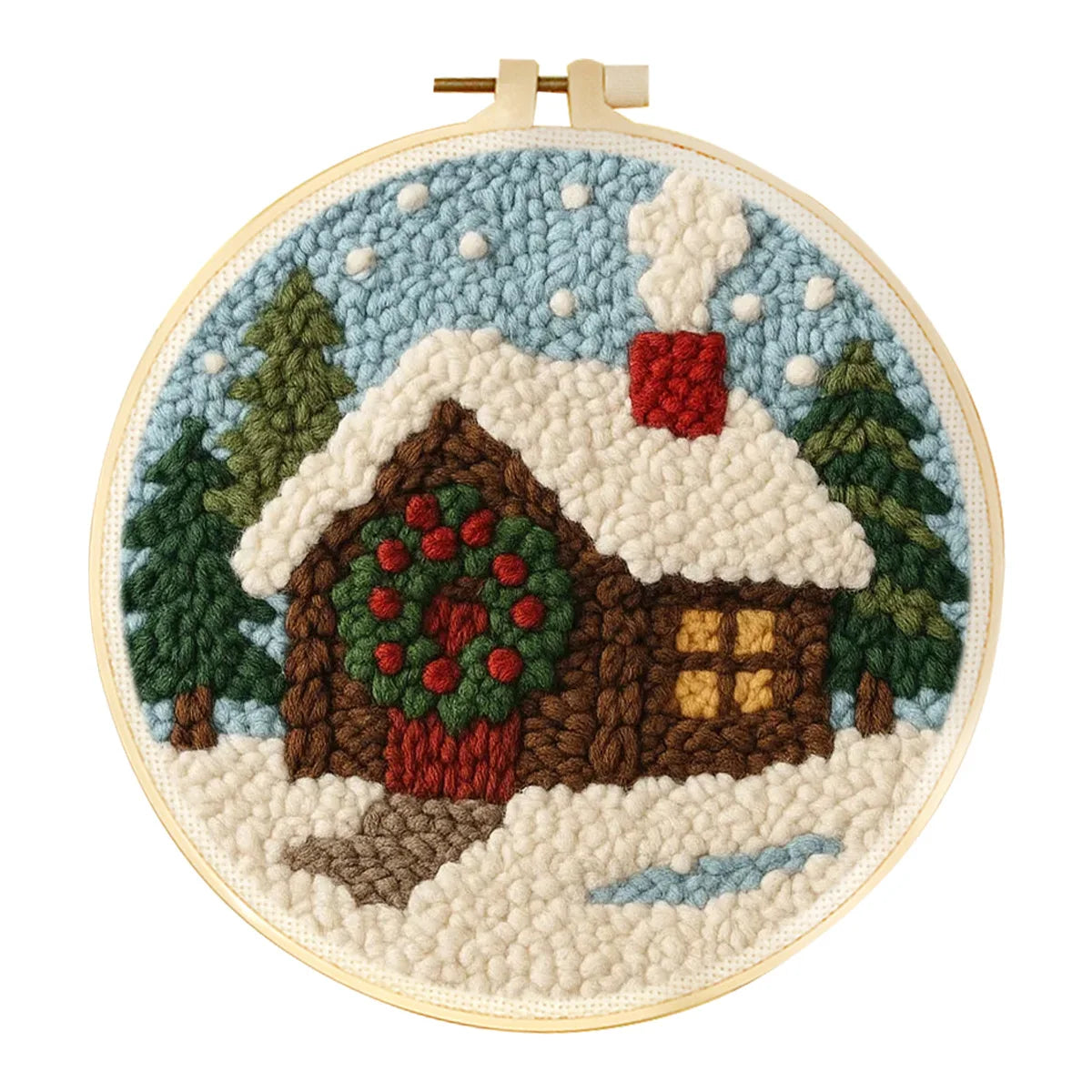 Punch Needle Kit, Cozy Winter Designs for Beginner Embroidery & Home Decor