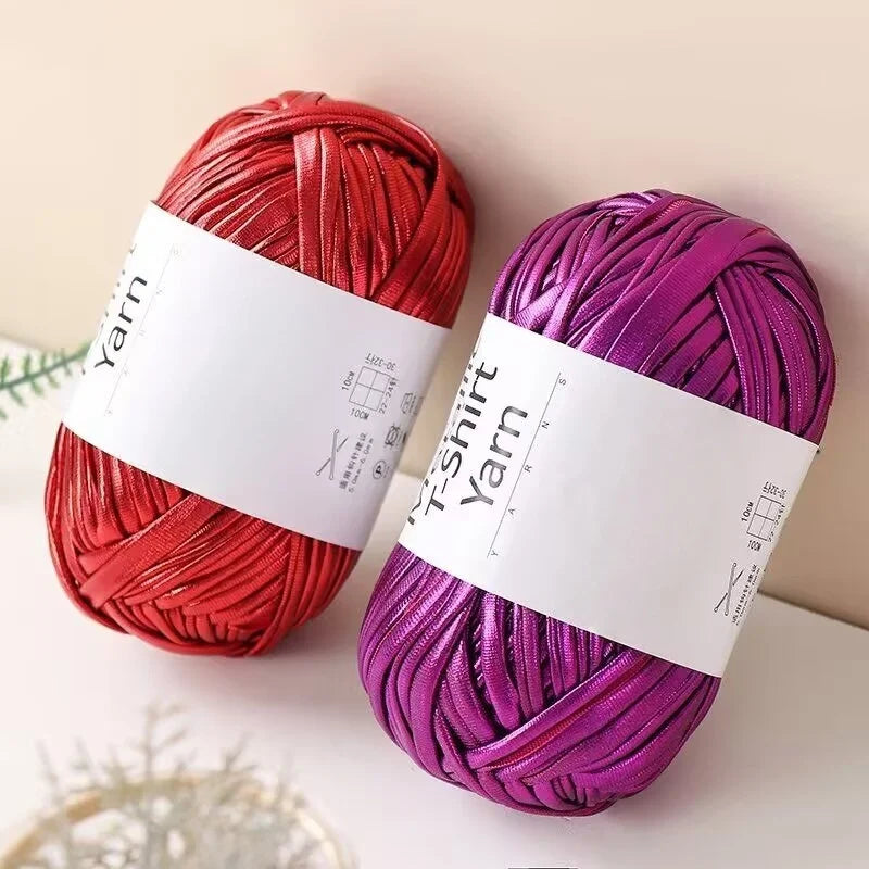 Yarn, Shiny Metallic Fabric for Crochet Bags, Cushions, Baskets & Crafts