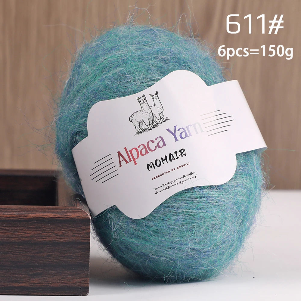 Yarn, Solid Color Long-Pile for Sweaters, Gloves, Hair Ties & Shawls