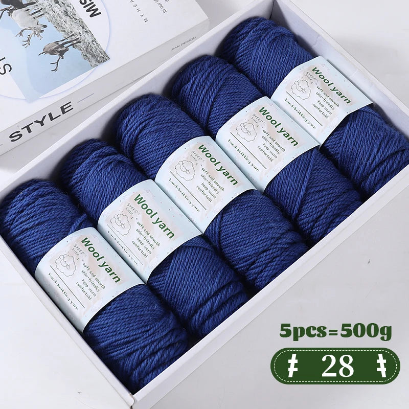 Yarn, Thick Rainbow Gradient for Coats, Scarves, Gloves & Creative Knitwear