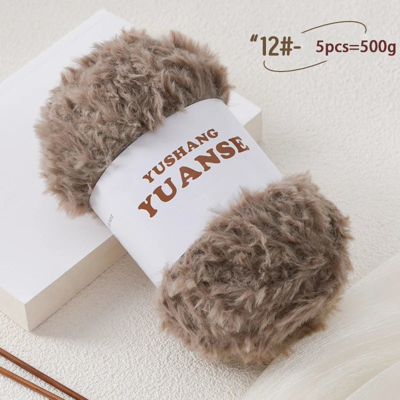 Yarn, Chunky Faux Fur for Crochet Shoes, Bags, Pendants & Slipper Crafts