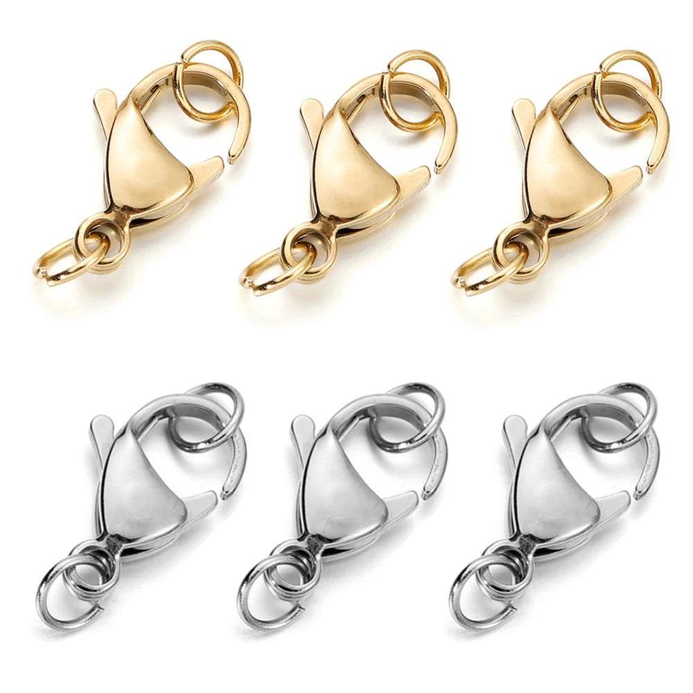 Lobster Clasp Sets Stainless Steel with Jump Rings DIY Jewelry Making