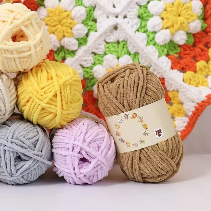 Yarn, Fine Chenille for Handmade Bear Crafts, Pillows, Sweaters & Scarves
