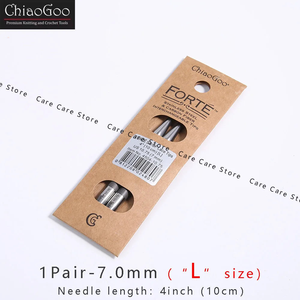 Knitting Needle Tips, ChiaoGoo FORTE Interchangeable for Handmade Knitwear