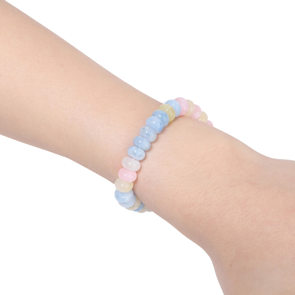 Stone Beads Morganite-Style Jade Rondelle Spacers for DIY Jewelry Making
