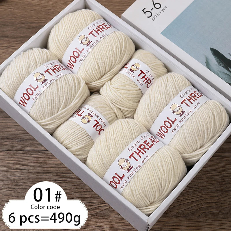 Yarn, Medium-Coarse for Knitting Sweaters, Scarves, Hats & Winter Crafts