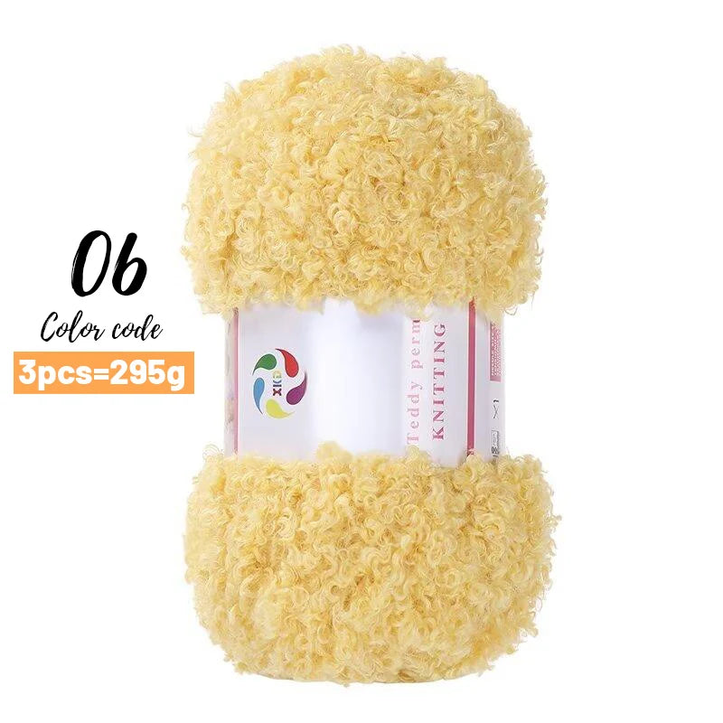 Yarn, Teddy-Style Faux Fur for Scarves, Sweaters, Bags & Cozy Home Crafts
