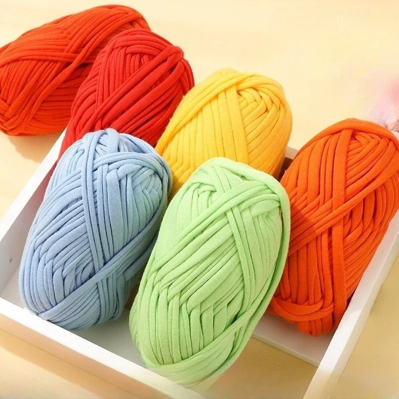 Yarn, Flat T-Shirt Style for Crochet Rugs, Bags, Slippers & Handmade Crafts