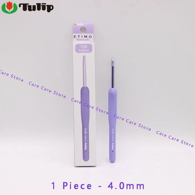 Crochet Hook, Tulip Etimo Murasaki Cushion Grip for Handmade Yarn Crafts