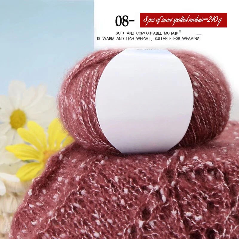 Yarn, Snow-Dot Effect for Knitting Sweaters, Shawls, Headbands & Hats