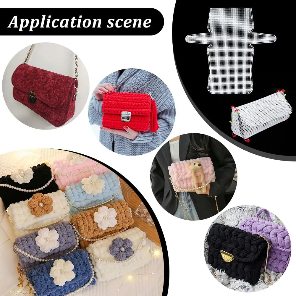 Plastic Canvas Sheets, Clear Mesh for Handmade Purses, Bags & Embroidery