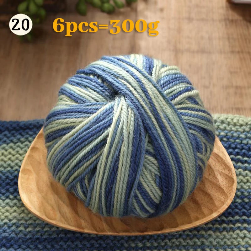 Yarn, Gradient Colors for Crochet Sweaters, Gloves, Scarves & Craft Charms