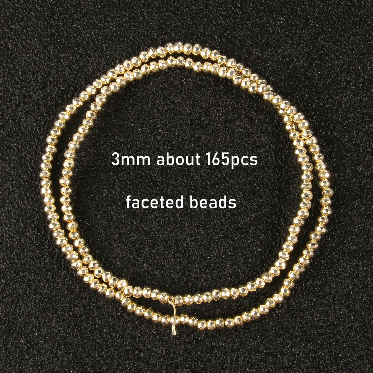 Stone Beads Gold-Tone Hematite-Style Mixed Shapes for DIY Jewelry Making