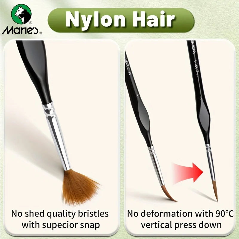 Marie's Micro Detail Paint Brushes — 11 Sizes for Acrylic & Artists