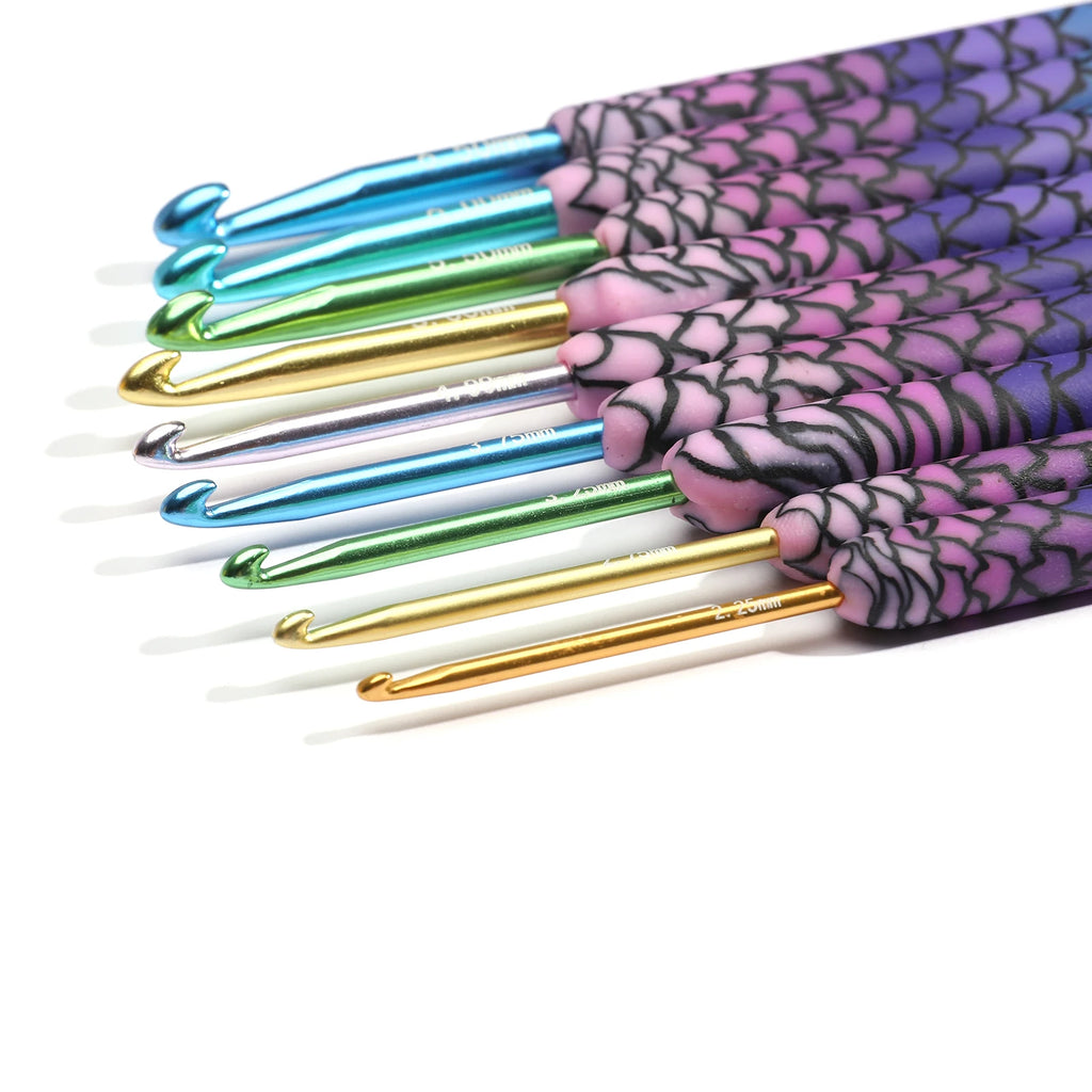 Crochet Hook, Purple Mermaid Handle for Handmade Yarn & Crochet Projects