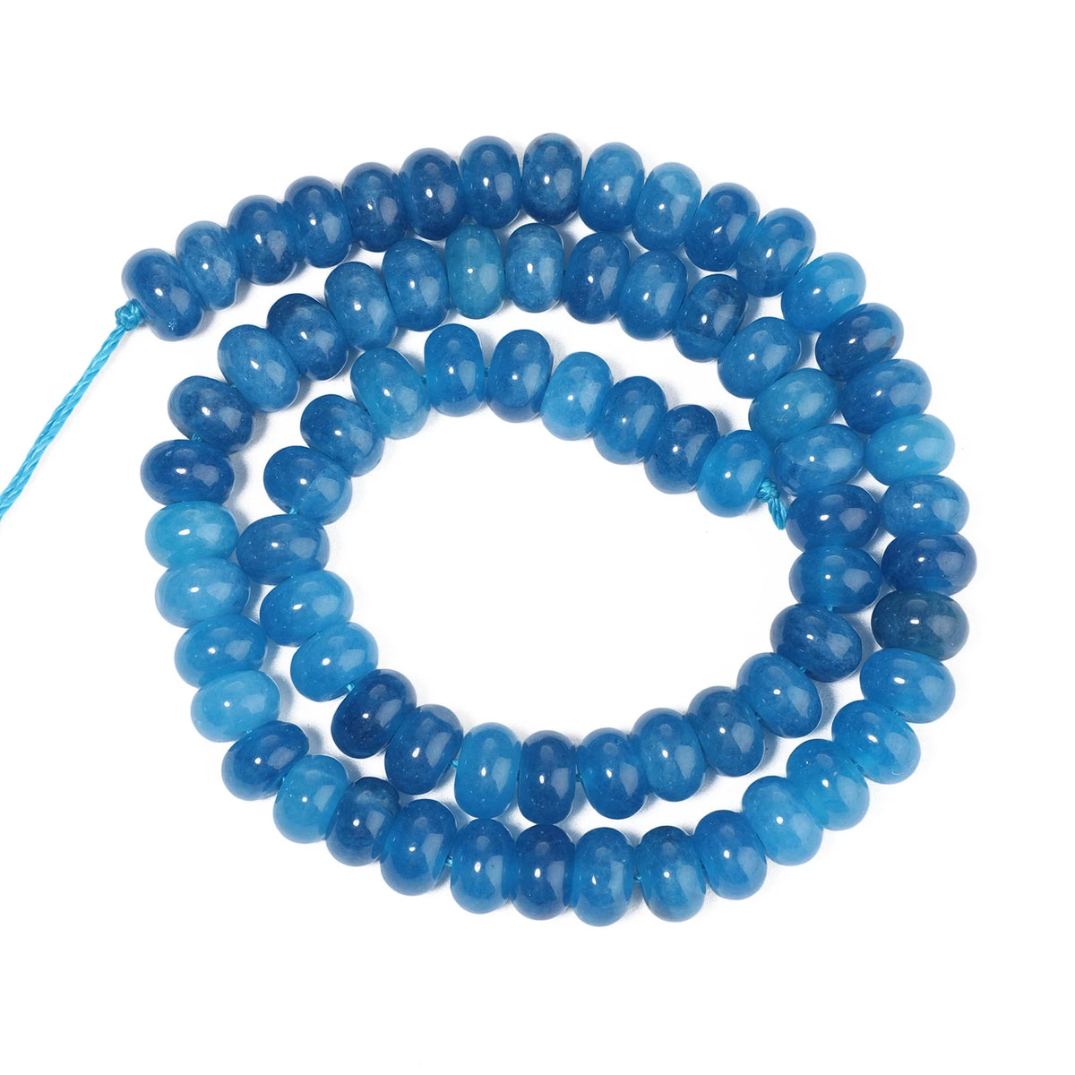 Stone Beads Rondelle Yellow Green Jade-Style for DIY Jewelry Making Craft Beads
