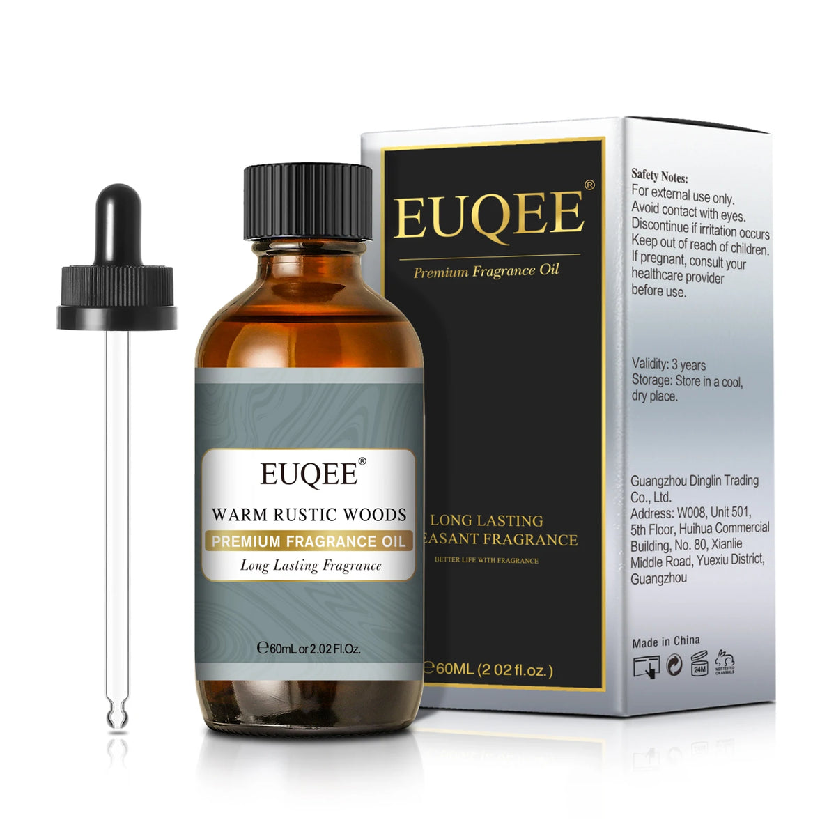 EUQEE Premium Fragrance Oil 60ml Glass Dropper Candle Soap DIY 13 Scents